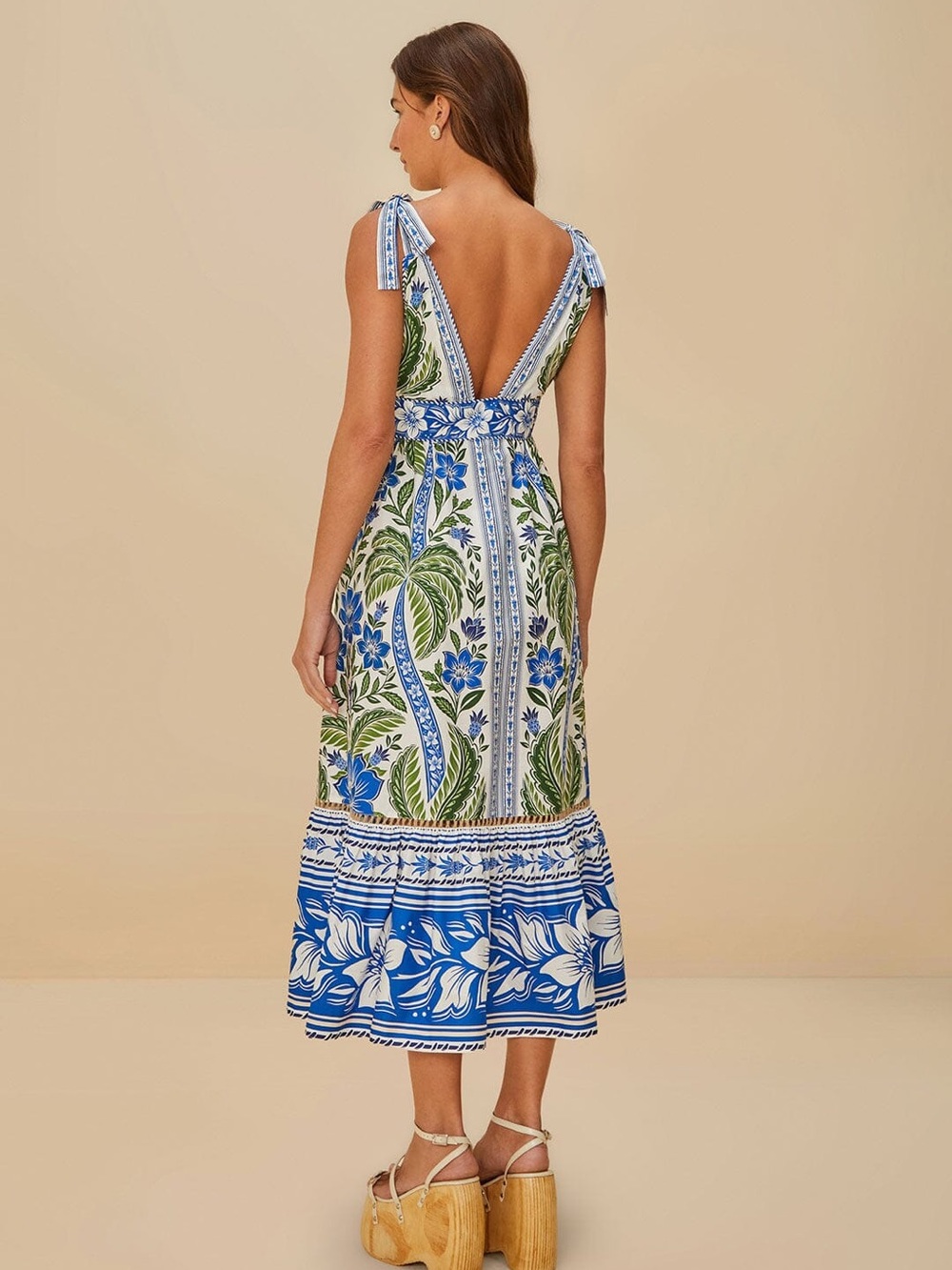 FARM Rio Blue & Green Tropicance Midi Dress - Picture 2 of 12